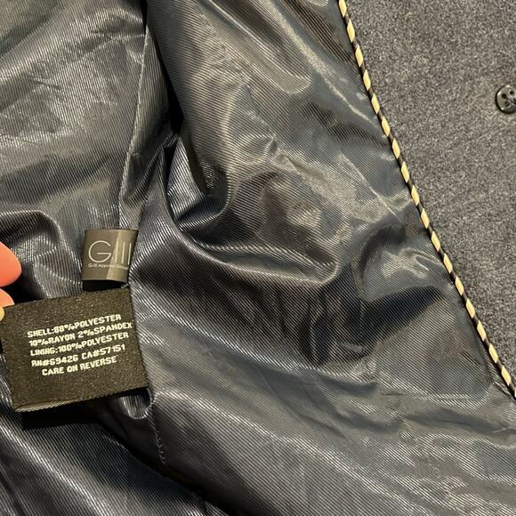 BLACK RIVET Classic Pea Coat Double Breasted Navy M Medium Lined Pockets Classy - Picture 16 of 16